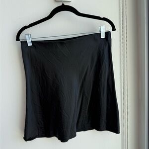 Quince Black Silk Mini Skirt
